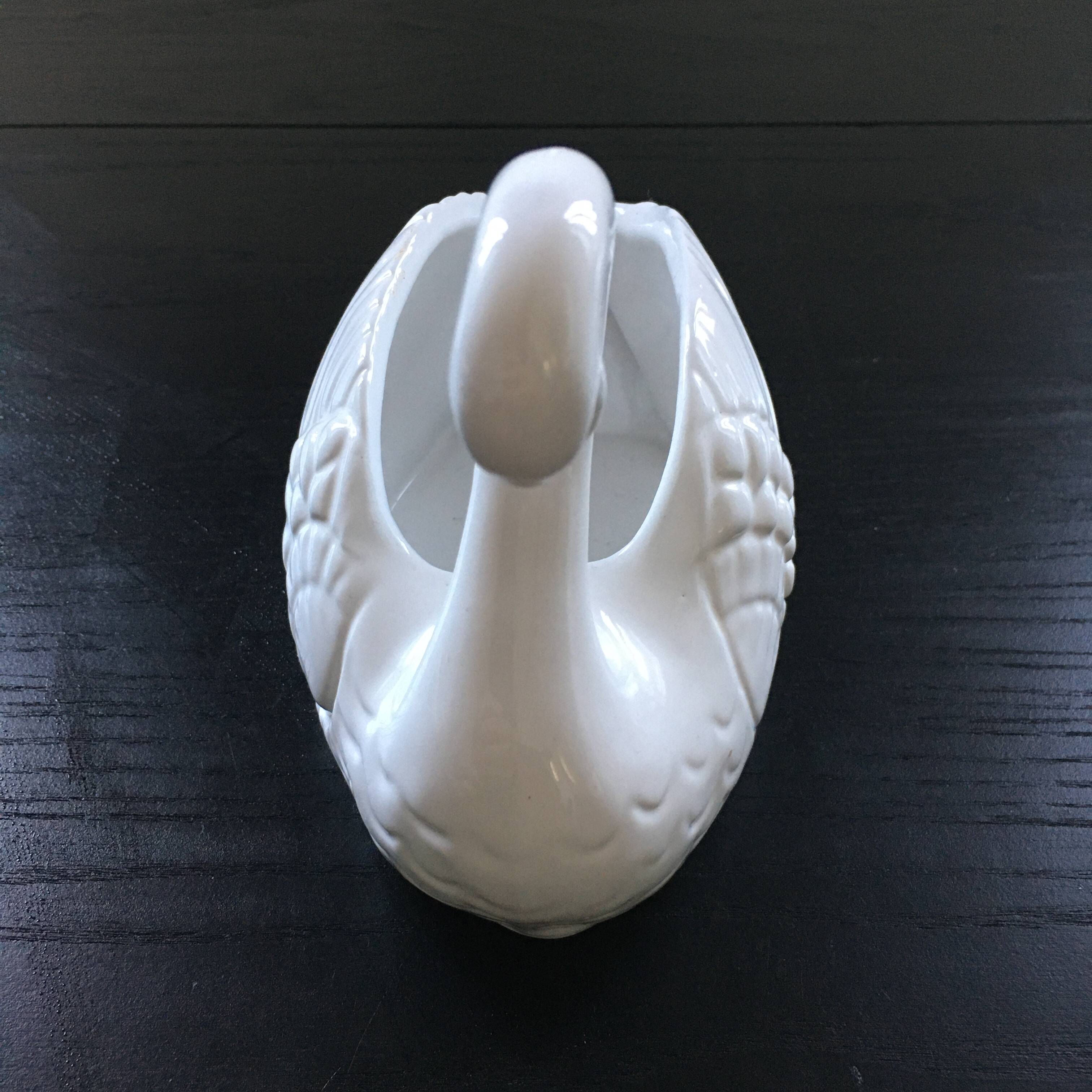 Vide poche cygne blanc