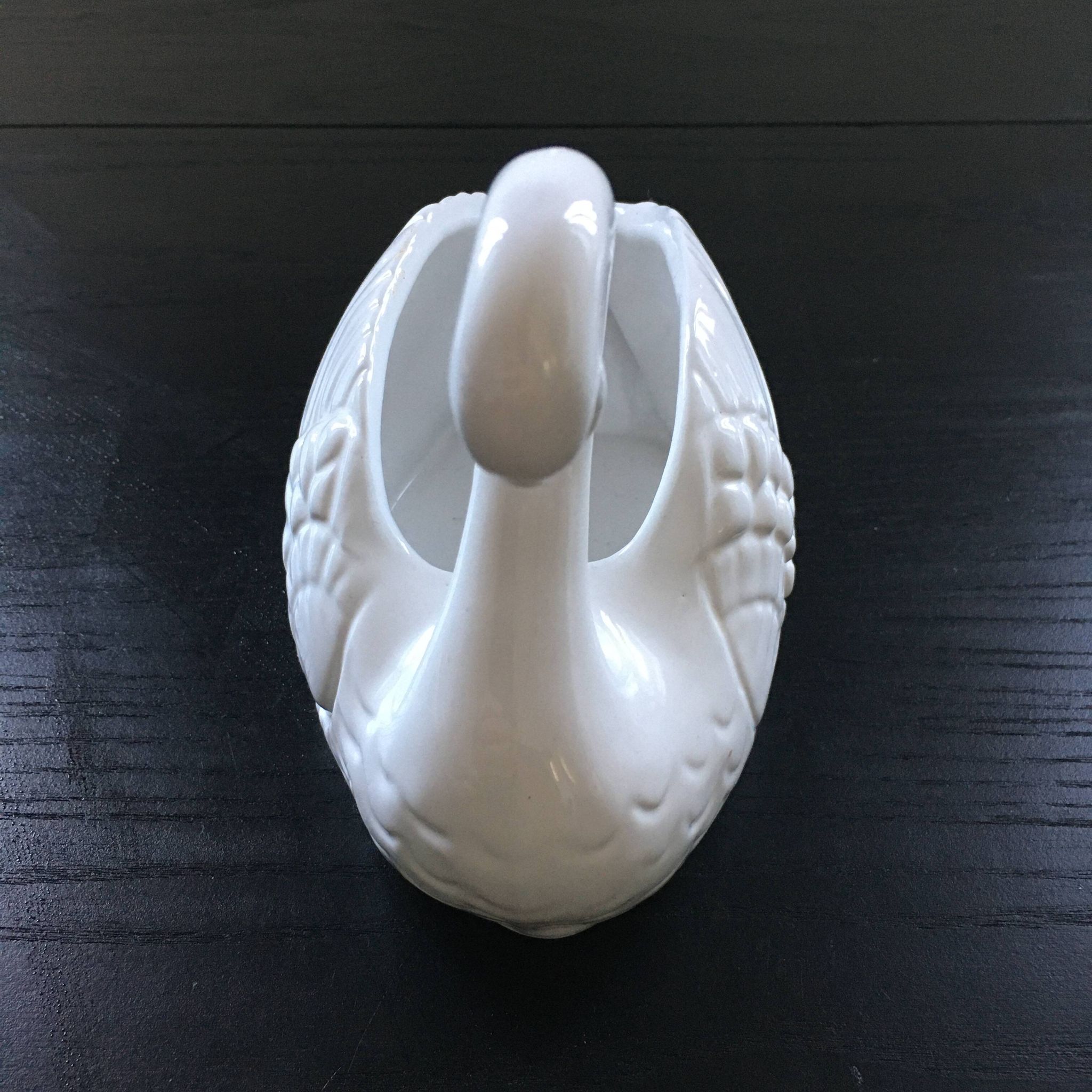 Vide poche cygne blanc