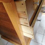 Chest of drawers light wood compass feet