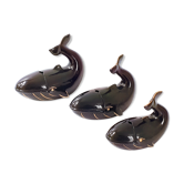 Suite of 3 whale pockets 1960 vintage