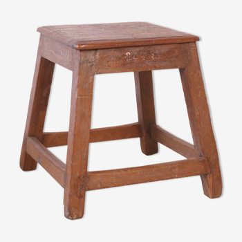 Old Burmese teak workshop stool