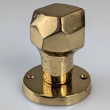 Pair of Sculptural Brutalist Rotating Bronze Door Knobs, 1970s