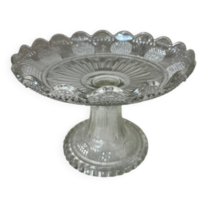 Compotier en verre gravé