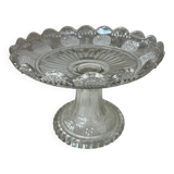 Etched glass fruit bowl