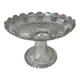 Etched glass fruit bowl