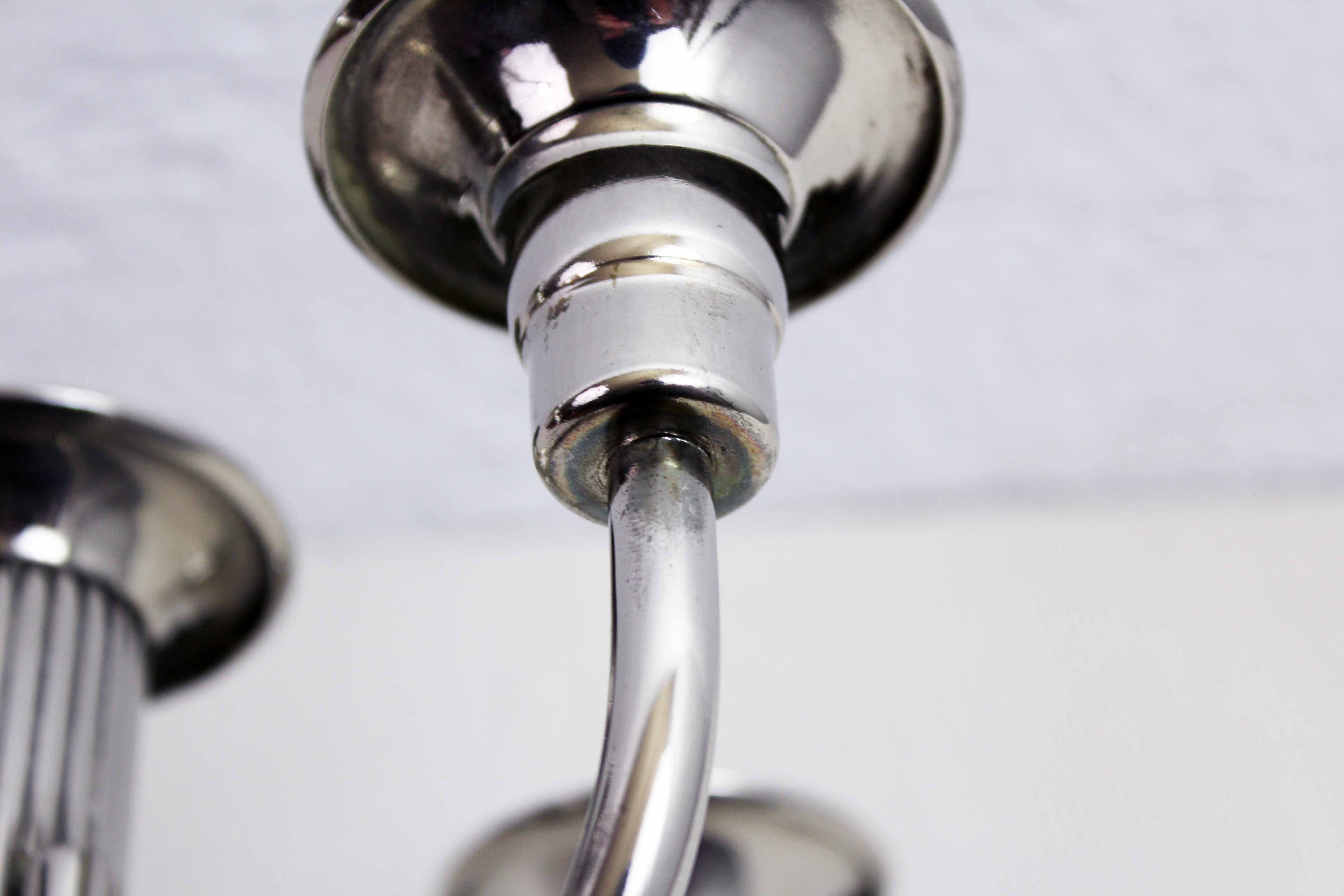 Silver metal candlestick