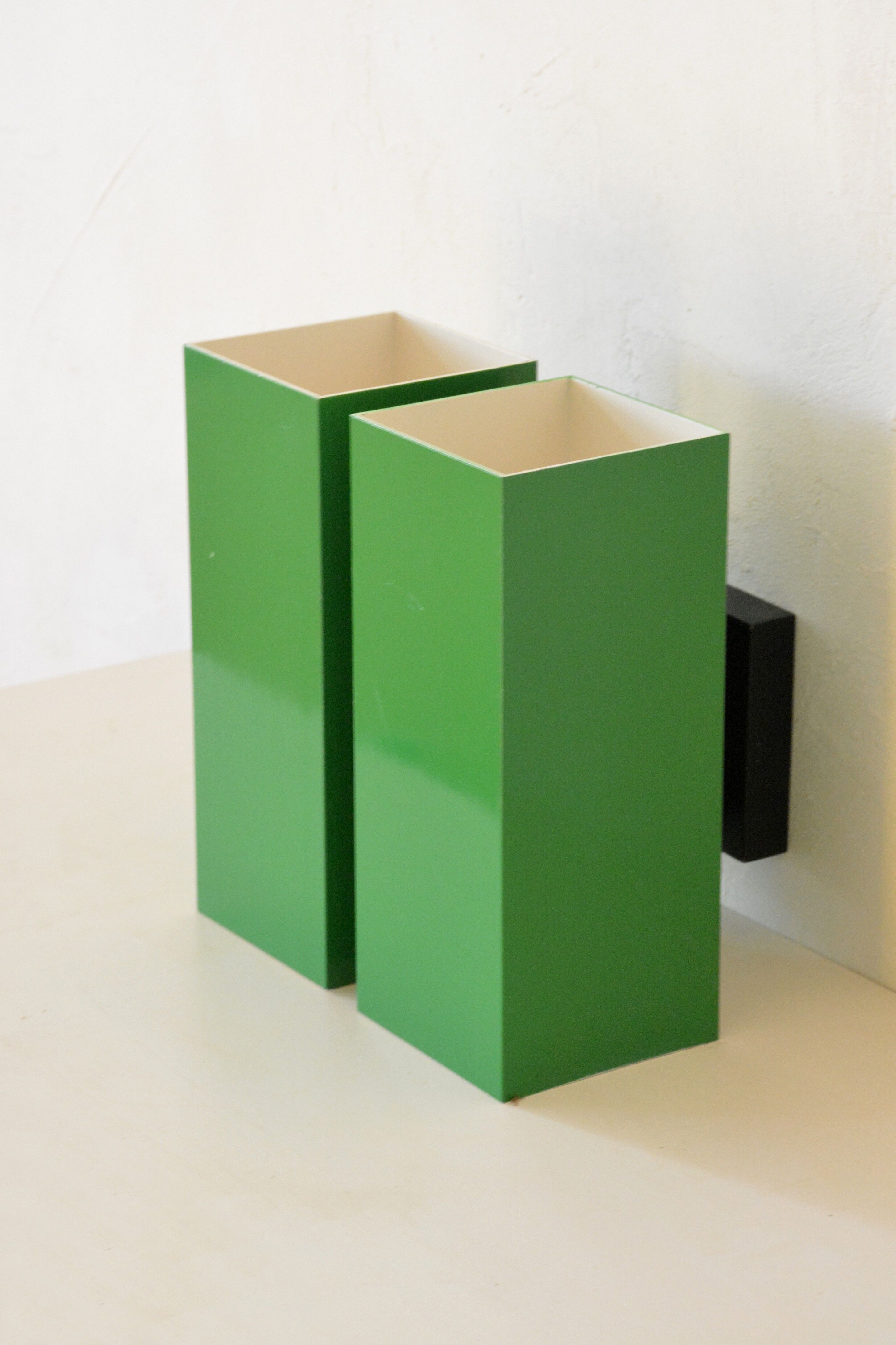 Pair of 60s minimalistic wall lights.