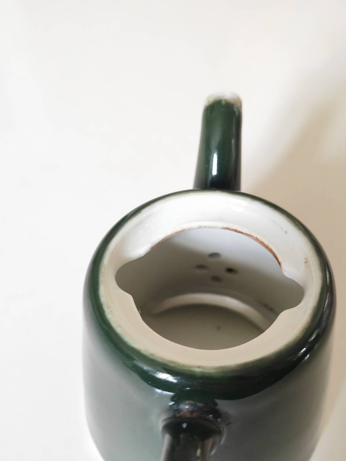Théière de bistrot individuelle en porcelaine verte