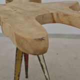 Teak tripod flower table