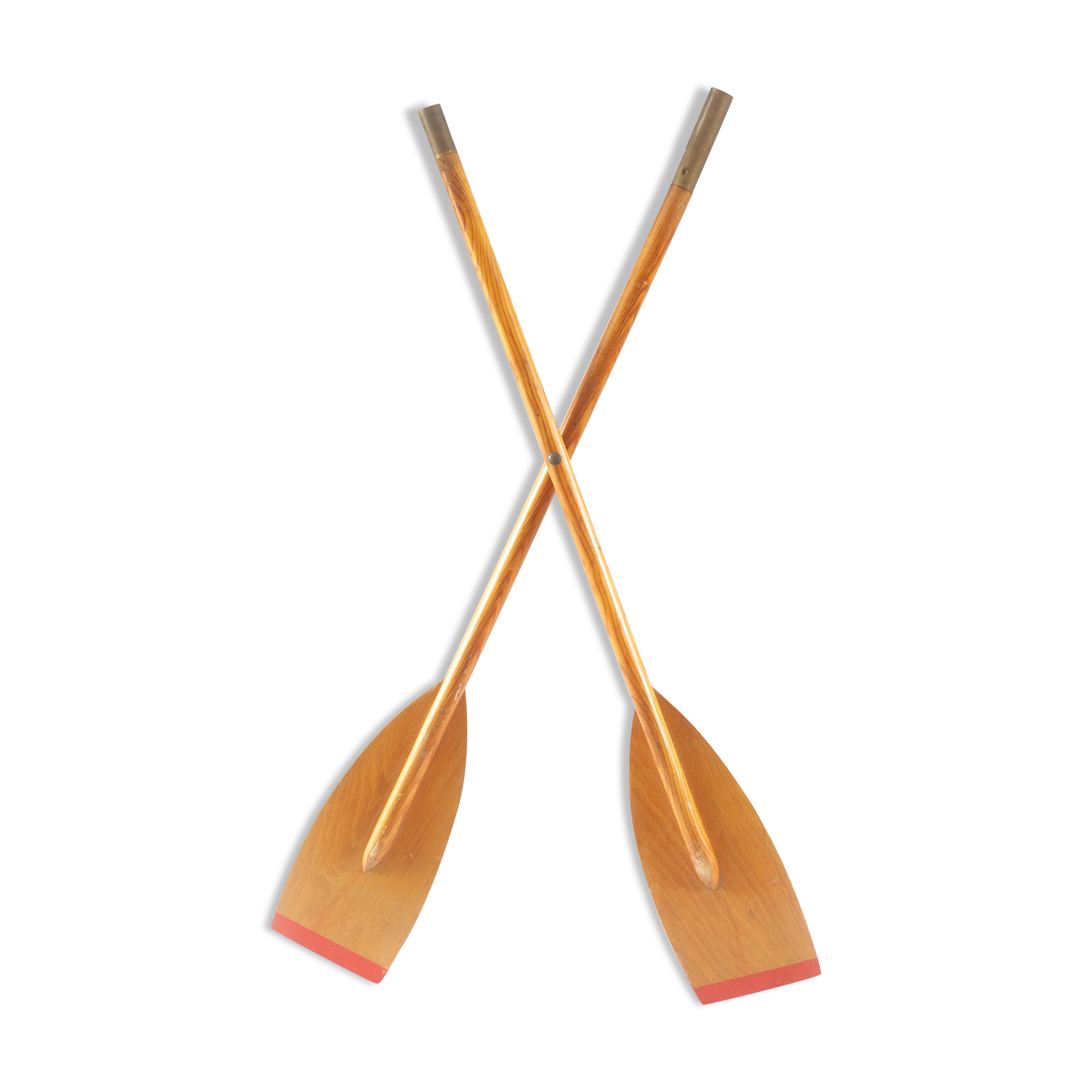 Pair of old wooden oars