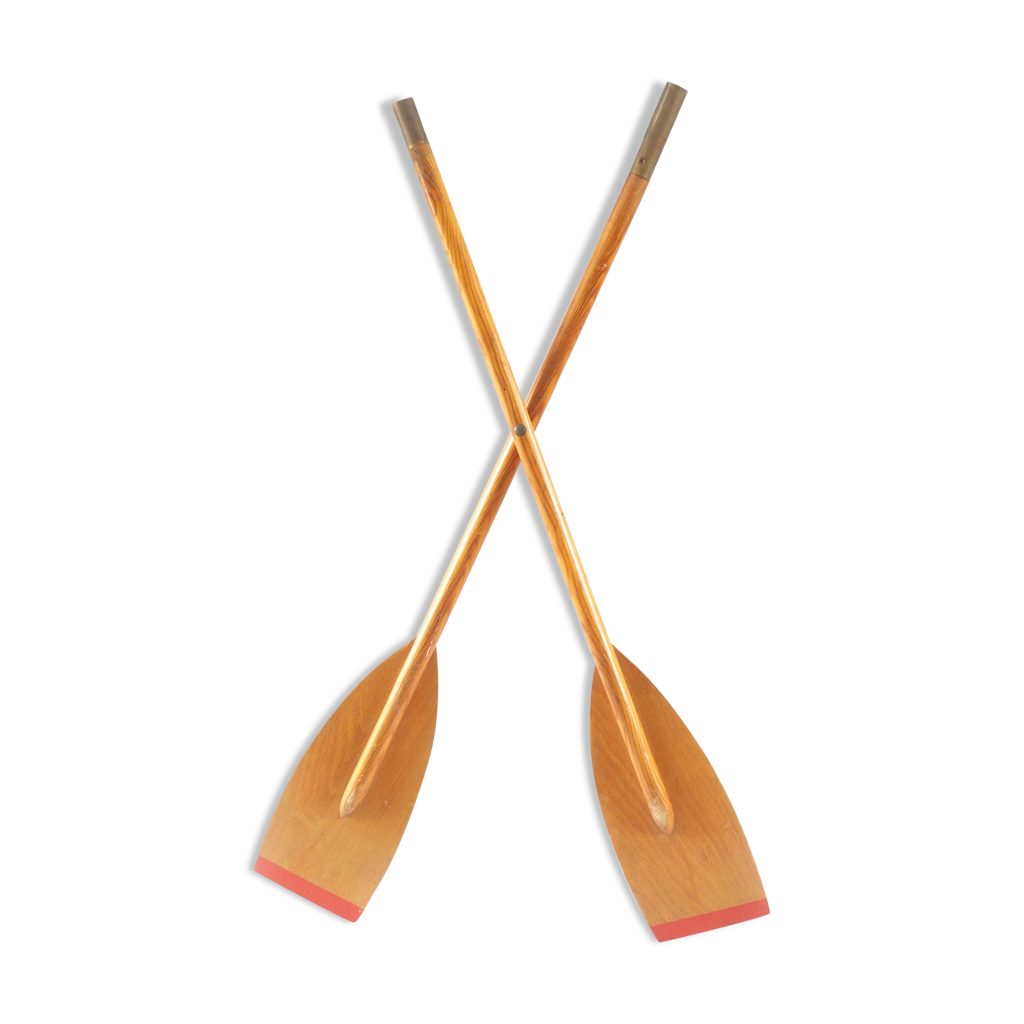 Paire de rames en bois anciennes | Selency