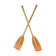 Pair of old wooden oars