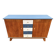 Solid wood sideboard from the 1950s – a unique piece with graphic design.