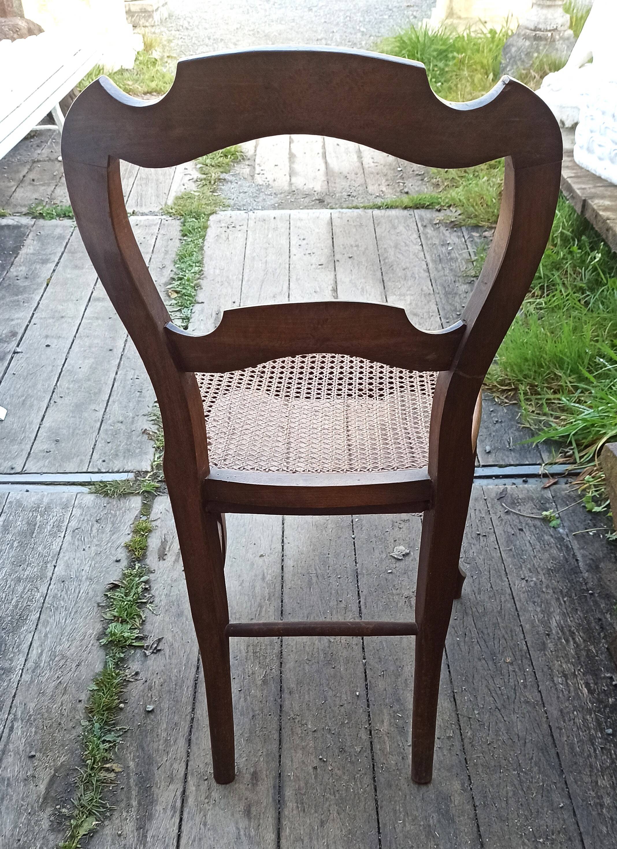 Antique Louis Philippe caned chair