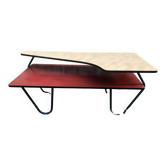 Atypical double top Formica coffee table from the 60s