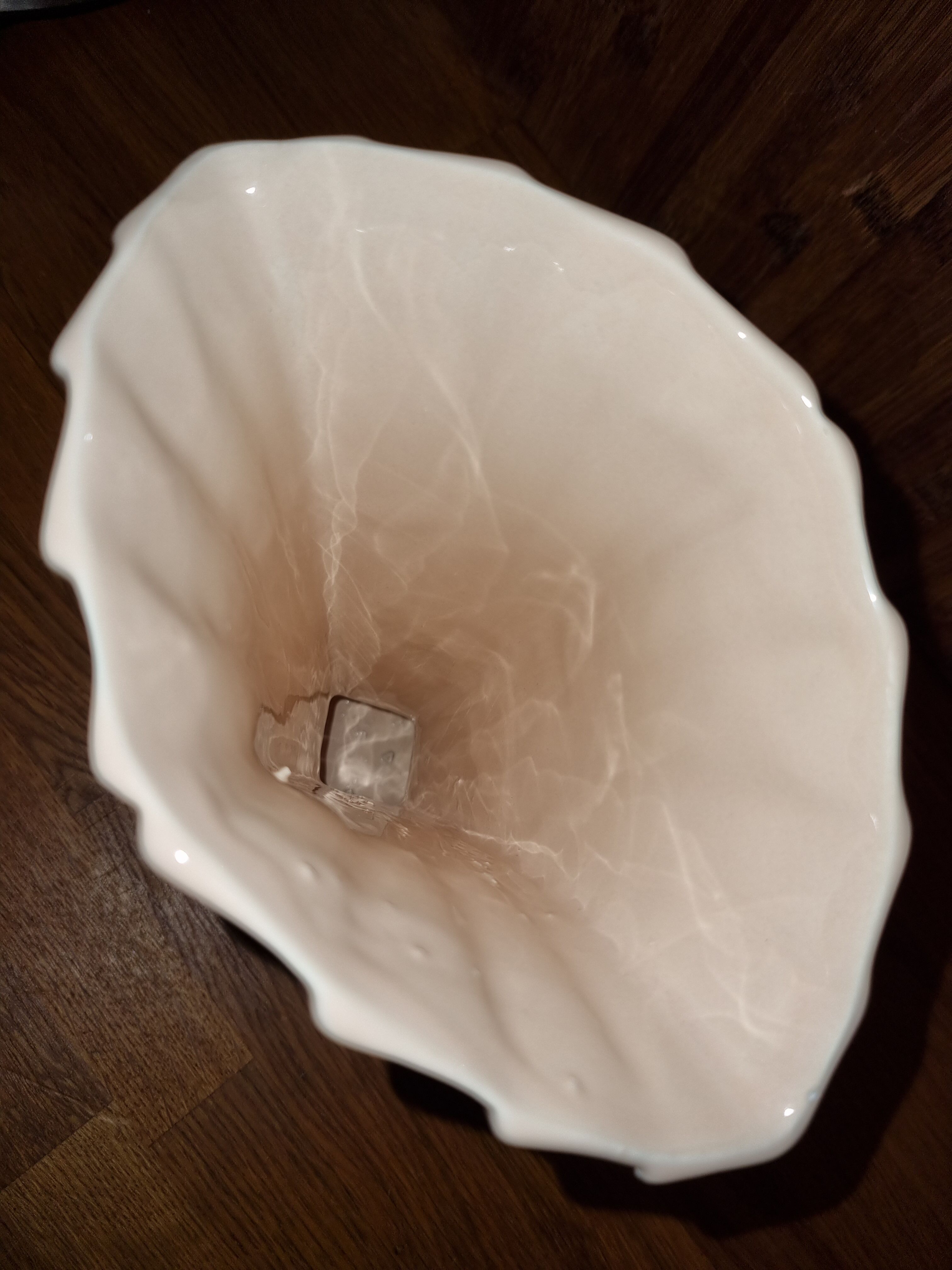 Vintage art deco vase draped shape