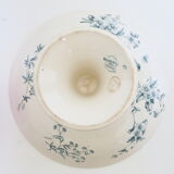 Servant dish on piedouche / compotier, Terre de Ferre, Longwy cute pattern, Vintage, early 19th