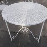 Old wrought iron garden furniture