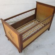 Wood and rattan child bed