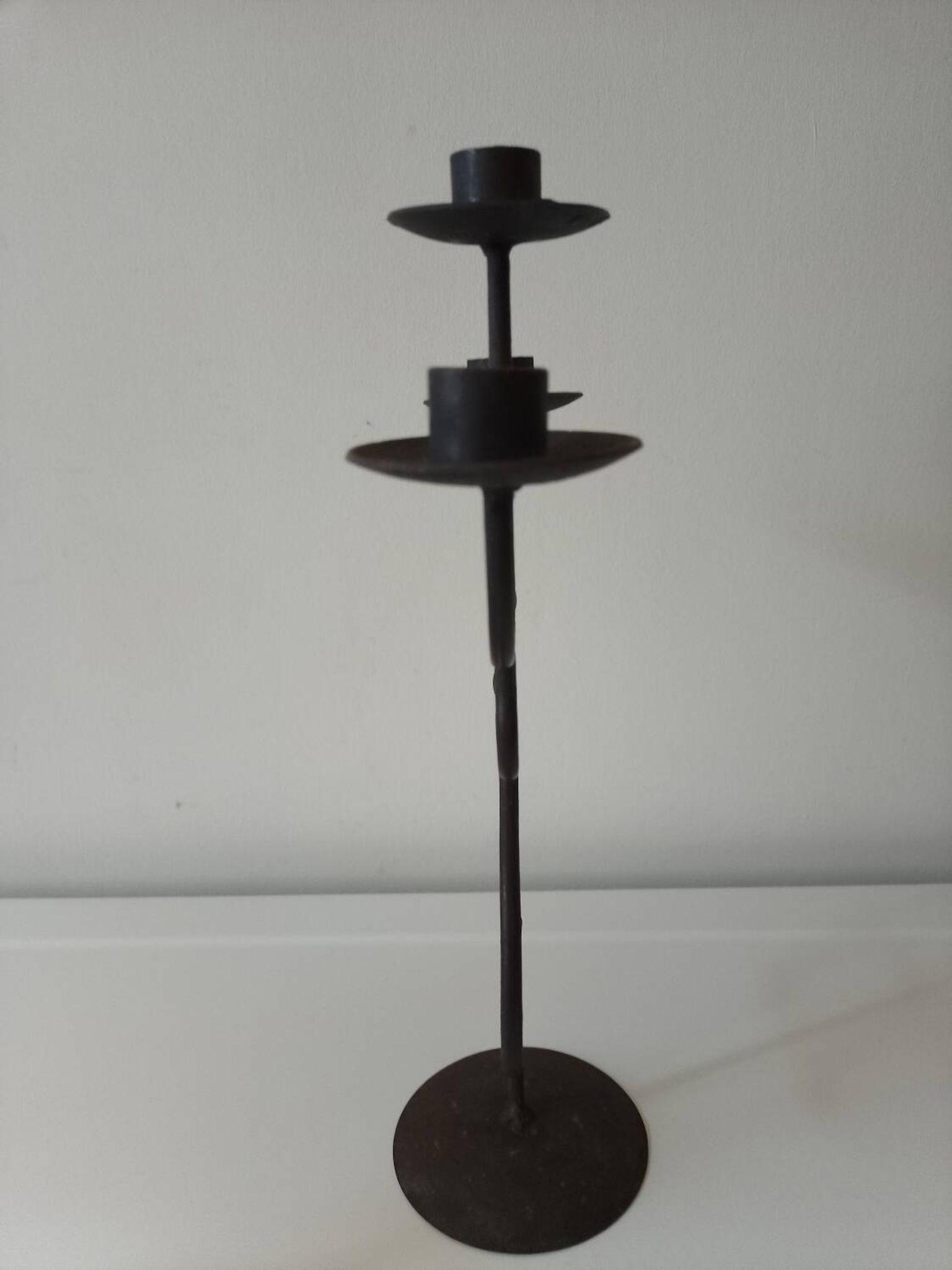 Raw wrought iron chandelier