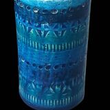 Ceramic vase Bitossi Aldo Londi blue Rimini series 1970s