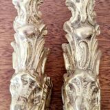 Antique bronze ornaments and pediment