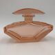 Art deco toilet top pink glass 3 pieces 1930s