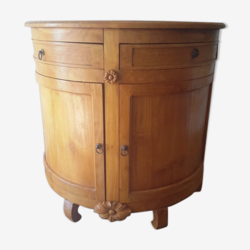 Commode teck demi lune