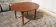 Round oval table with solid cherry leaves, 19th century