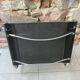 Chrome and black leather armchair type B34