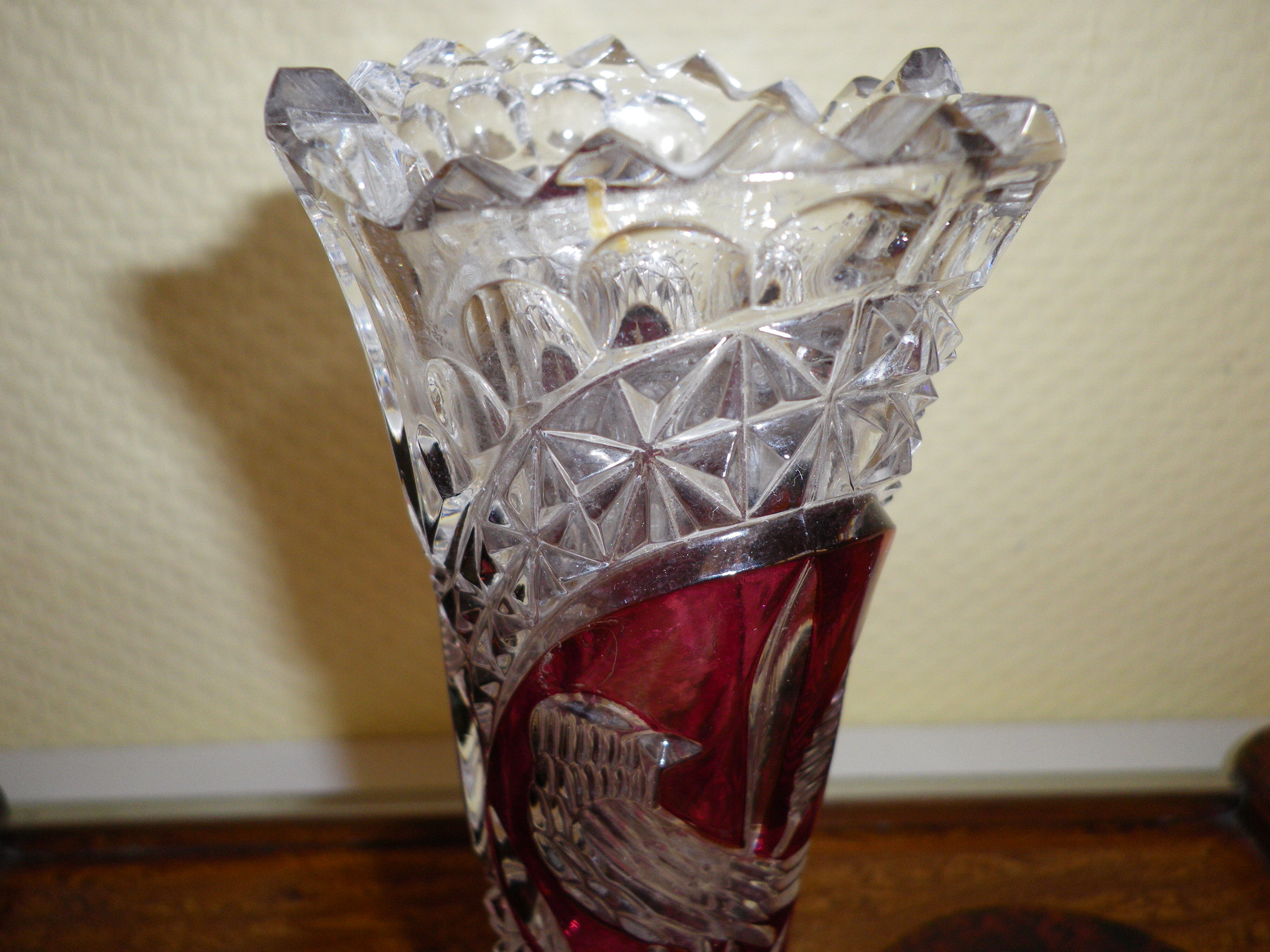 Cut crystal vase - 1960s