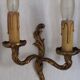 Vintage French Bronze Double Wall Sconces with Acanthus Leaf Detail 5706