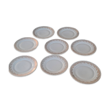 Set of 8 Limoges porcelain plates ADP ROYAL.