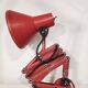 Lampe de bureau/du mur à bras articulé industriel rouge – Lampe de travail en métal réglable