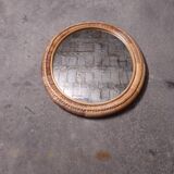 Miroir en rotin vintage