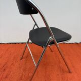 Chrome folding chair Souvignet from the 1970s
