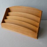 Light wooden mail holder, 60s