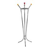 Rare chrome coat rack with colored balls, 1950s
