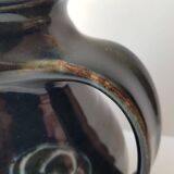 Glazed ceramic pitcher Signature identified signed Sceugau Coliutu