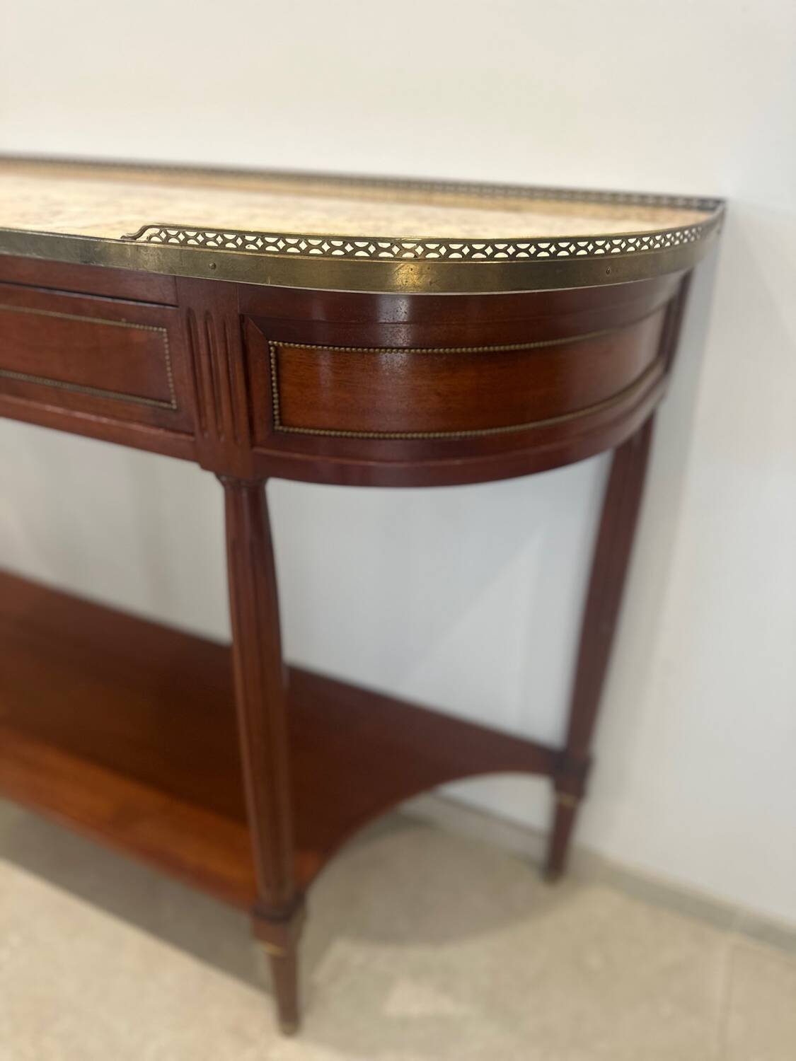 Louis XVI style mahogany console, 19th century
