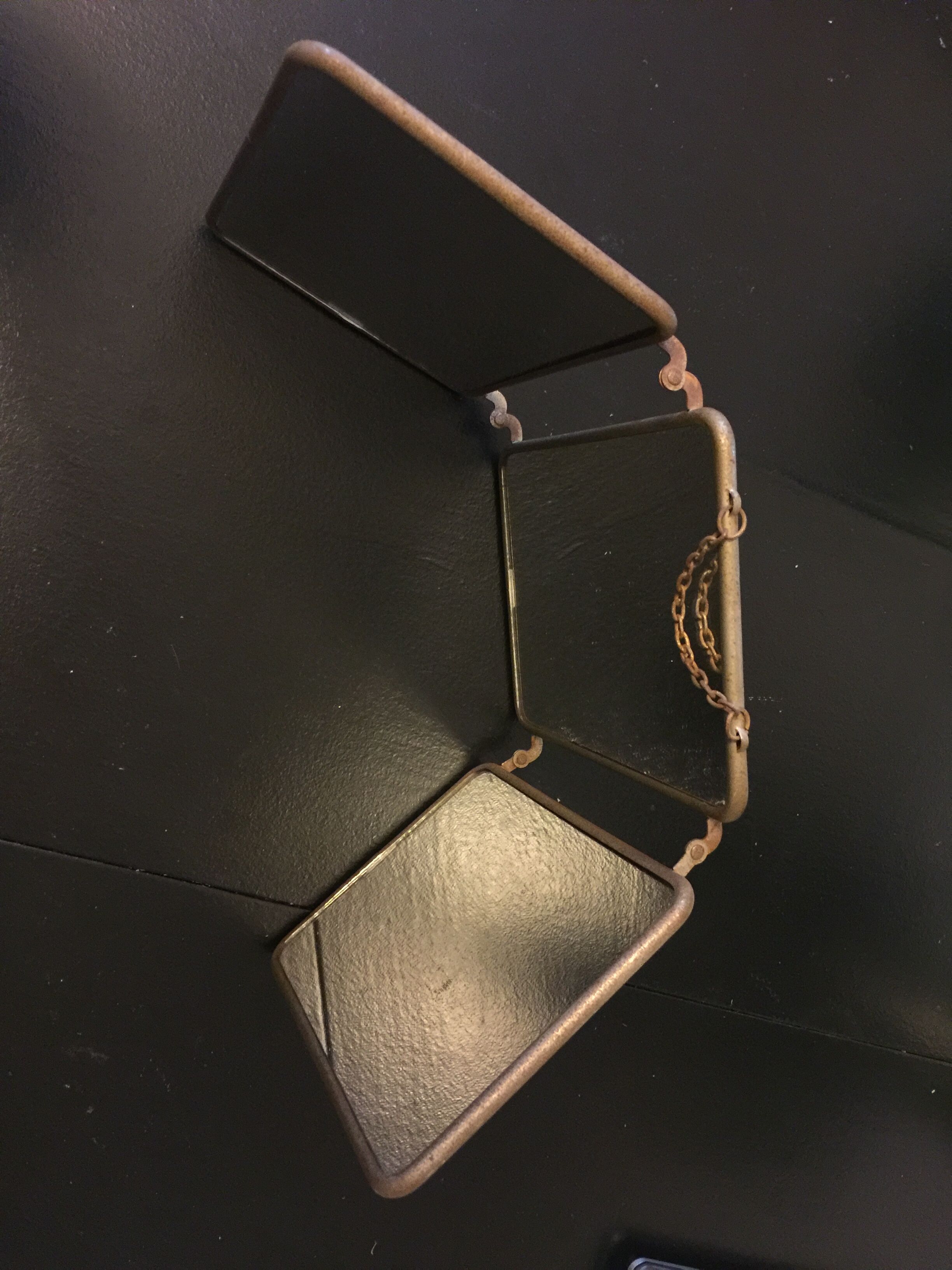 Miroir triptyque années 50 - 50x21cm