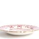Regina Gouda Delft Hand-Painted Plate Red Peacock & Floral Motif Holland, 1950s