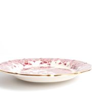 Regina Gouda Delft Hand-Painted Plate Red Peacock & Floral Motif Holland, 1950s