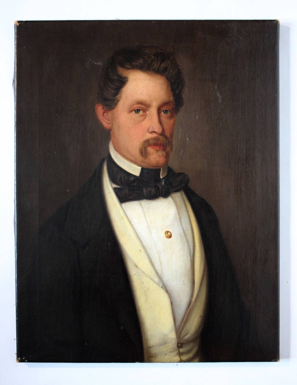 Portrait of an Elegant Gentleman -19th Century Oil Painting