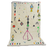 Tapis berbère coloré fait main 250 x 150 cm
