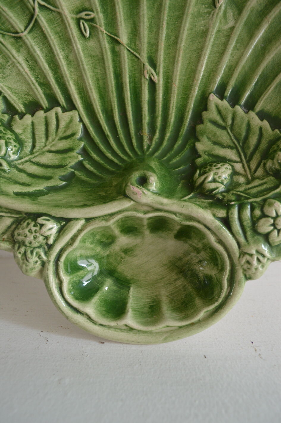 Ceramic dish in the shape of a scallop made in Portugal