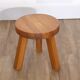 Vintage tripod wooden stool 1970