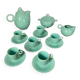 Celadon green coffee service