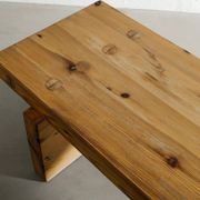 Vintage Swedish Mid Century Wooden Pine Bench by Roland Wilhelmsson, 1970s