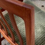 Pair of Scandinavian teak and velvet chairs 1960